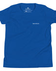 Boys' essential lightweight t-shirt in blue, front view.