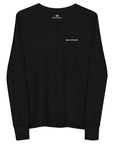 Girls essential long sleeve t-shirt in black, front view.
