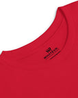 Girls essential long sleeve t-shirt in red, front view.