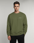 Men's premium sweatshirt in green, front view