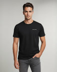 Men's premium t-shirt in black, front view