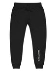 Men's essential slim fit sweatpants in black, front view.