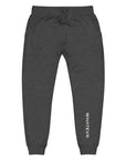 Men's essential slim fit sweatpants in graphite, front view.
