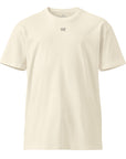 Men's premium t-shirt in beige, front view