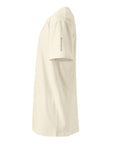 Men's premium t-shirt in beige, side view