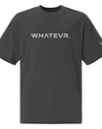 Men's premium heavyweight oversized t-shirt in gray with embroidered detailing, front view