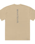 Men's premium heavyweight oversized t-shirt in khaki, back view