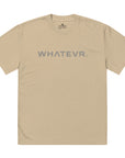 Men's premium heavyweight oversized t-shirt in khaki, front view
