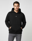 Men's premium heavyweight hoodie in green with "WR" logo, front view.