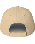 Unisex Unbothered baseball cap in beige with WHATEVR text, back view