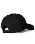 Unisex Classic baseball cap in black with WHATEVR logo, back view