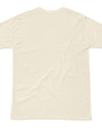 Women's premium t-shirt in beige, back view