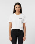 Women's premium t-shirt in white, front view