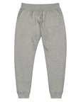 Women's essential slim fit sweatpants in grey, back view.