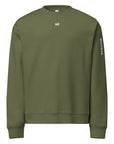 Women's premium sweatshirt in green, front view