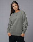 Women's premium sweatshirt in gray, front view