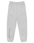 Women's premium heavyweight sweatpants in light grey, front view.