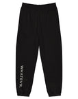 Women's premium heavyweight sweatpants in black, front view.