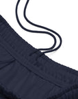 Women's premium heavyweight sweatpants in blue, front view.