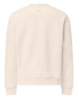 Women's premium sweatshirt in beige, back view