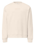 Women's premium sweatshirt in beige, front view
