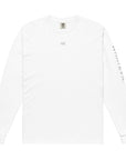 Women's premium heavyweight long sleeve t-shirt in white, front view