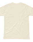 Women's premium t-shirt in beige, back view