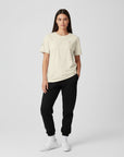Women's premium t-shirt in beige, front view