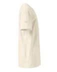 Women's premium t-shirt in beige, side view