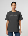 Women's premium heavyweight oversized t-shirt in gray, front view