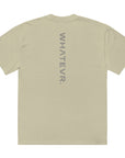 Women's premium heavyweight oversized t-shirt in khaki, back view
