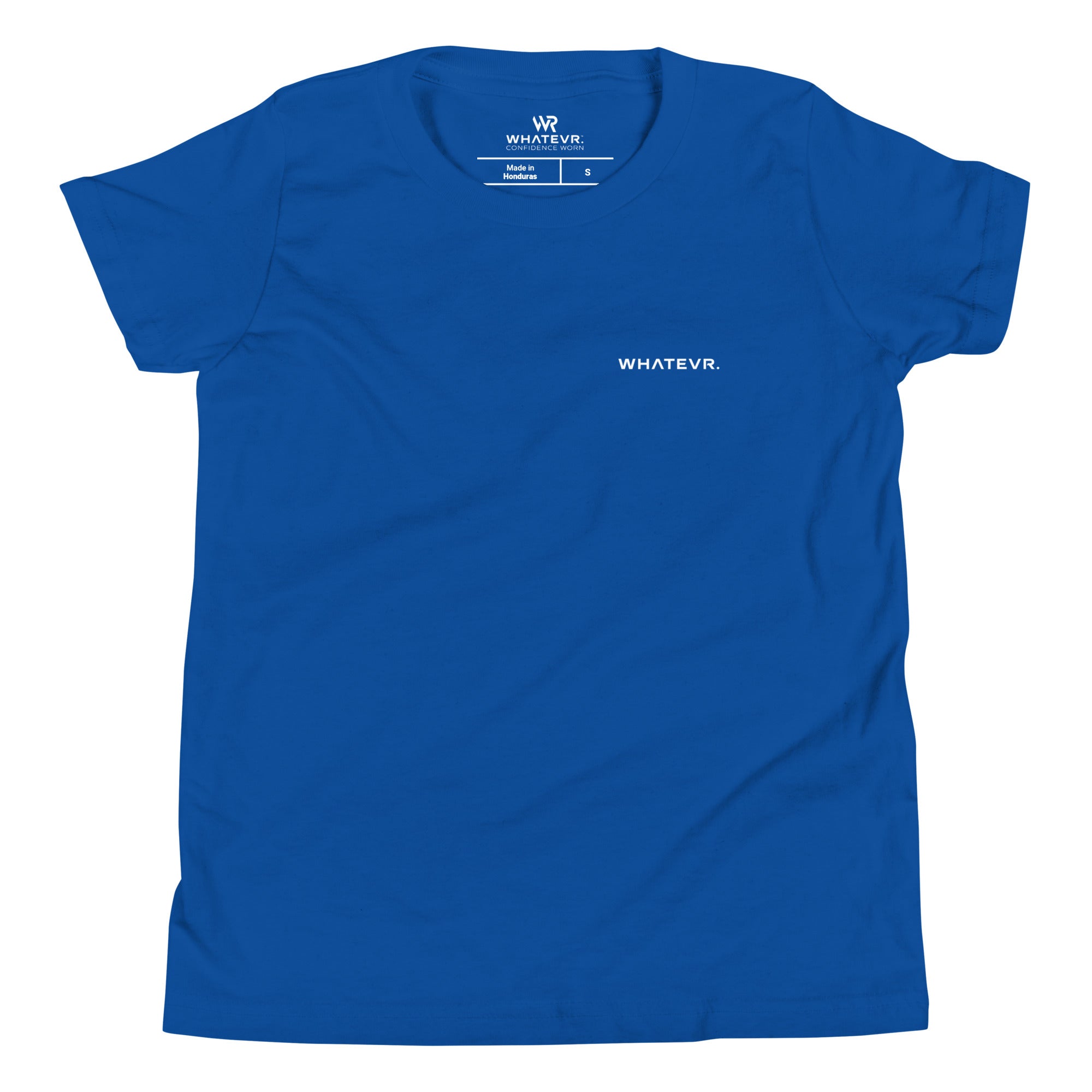 Boys' essential lightweight t-shirt in blue, front view.