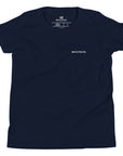 Boys' essential lightweight t-shirt in midnight blue, front view.