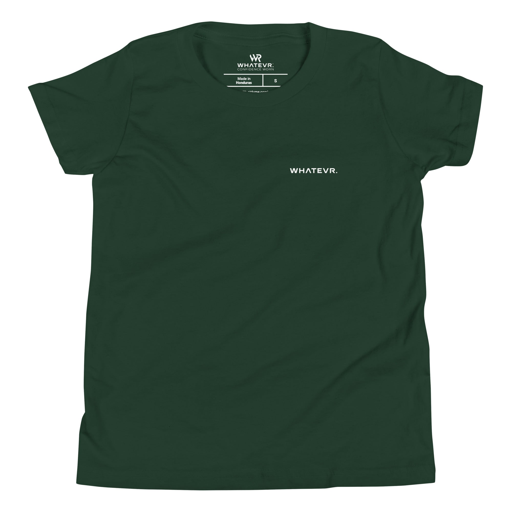 Boys' essential lightweight t-shirt in olive green, front view.