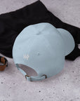 Unisex Classic baseball cap in light blue with embroidered WR logo, back view