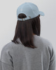 Unisex Classic baseball cap in light blue with embroidered WR logo, back view