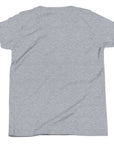 Girls essential lightweight t-shirt in ash heather, back view.