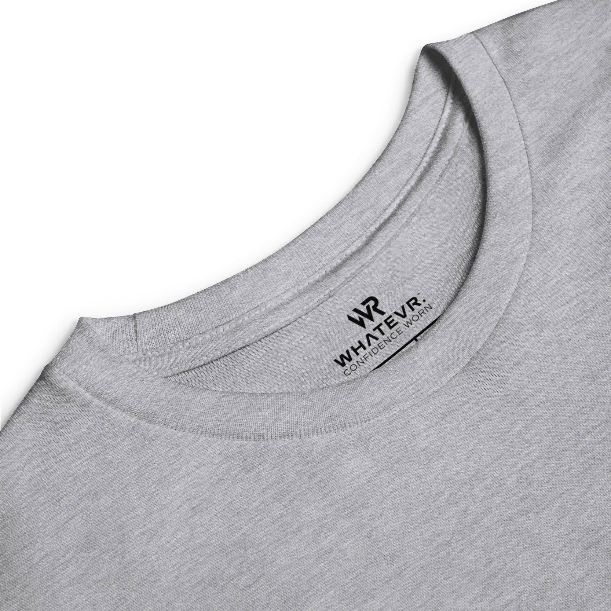 Girls essential long sleeve t-shirt in athletic heather, front view.