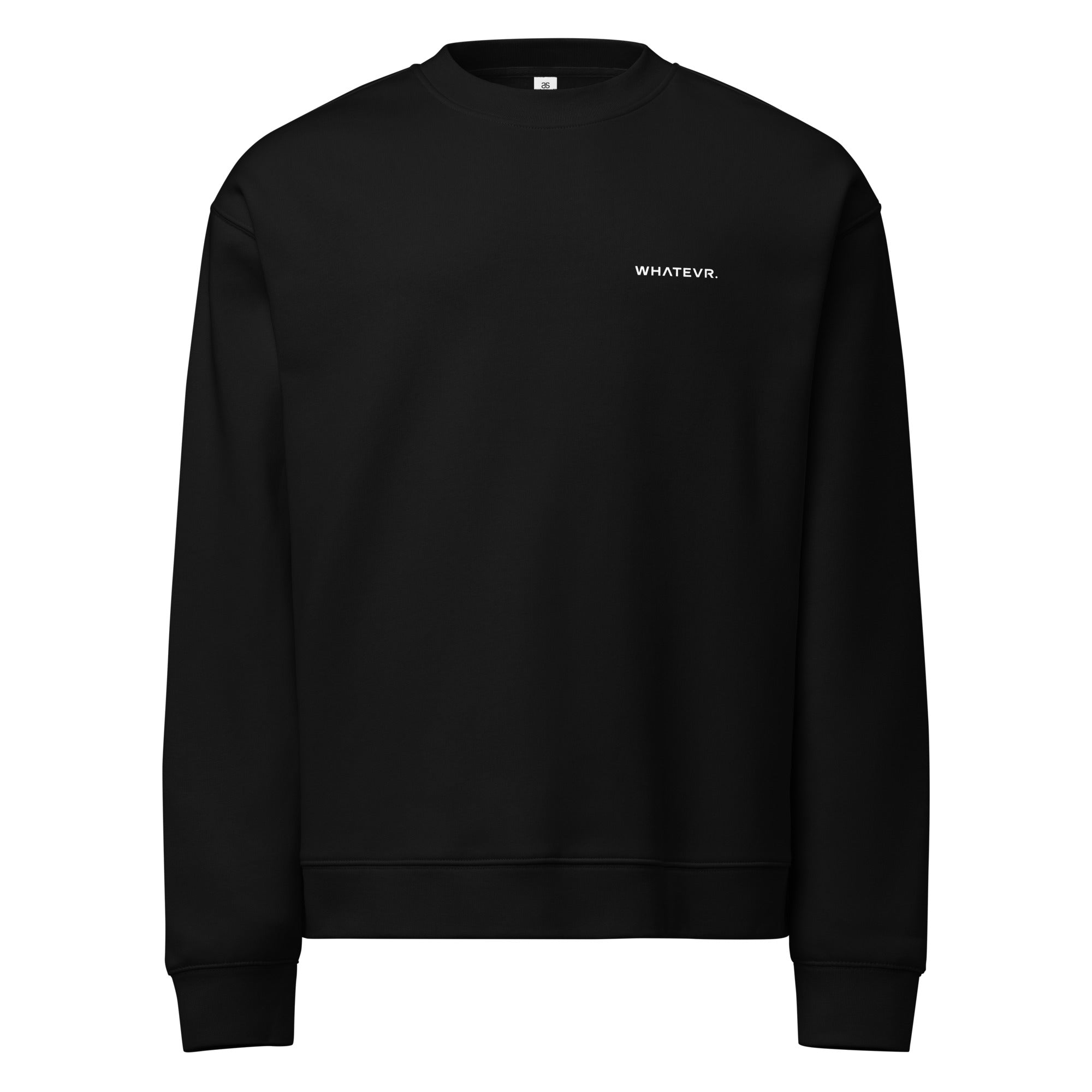 Men's premium sweatshirt in black, front view.
