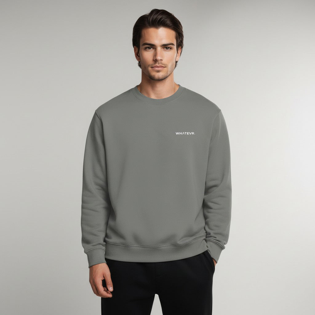 Men's premium sweatshirt in grey, front view
