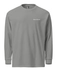 Men's heavyweight long sleeve t-shirt in gray, front view