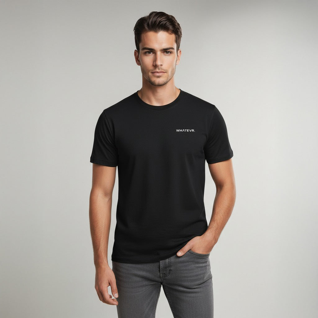 Men's premium t-shirt in black, front view