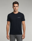 Men's premium t-shirt in dark blue, front view