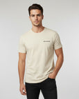 Men's premium t-shirt in beige, front view