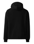 Men's premium heavyweight hoodie in black with "WHATEVR" text, back view