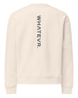 Men's premium sweatshirt in beige, back view