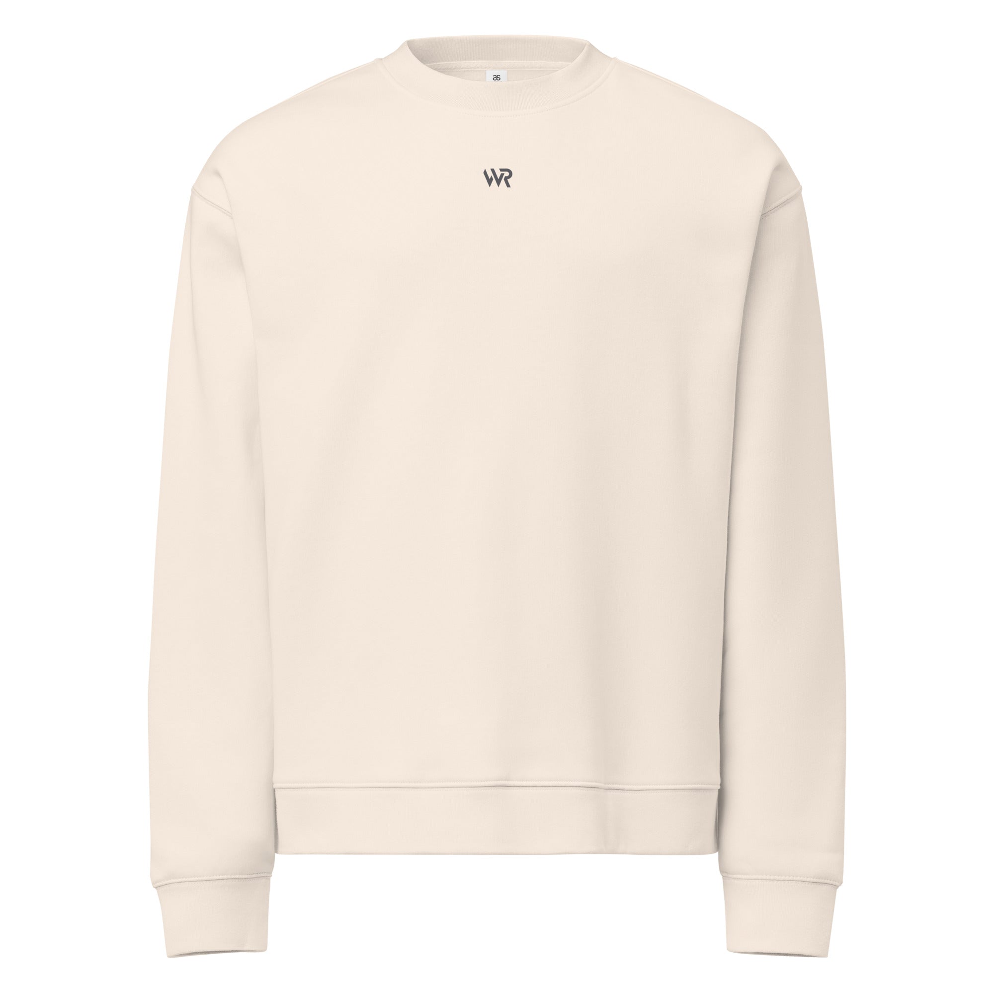 Men's premium sweatshirt in beige, front view
