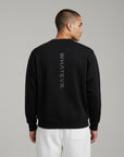 Men's premium sweatshirt in black, back view