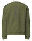 Men's premium sweatshirt in green, back view