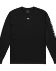Men's premium heavyweight long sleeve t-shirt in black, front view